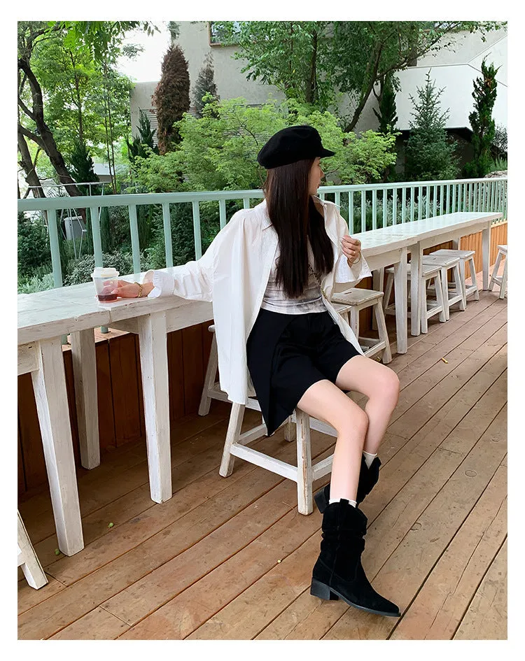 KalonBd sleeve Mid-Heel Stacked Boots