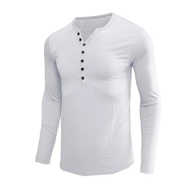 Men's Classic Slim Fit Button Long Sleeve Base Shirt 19161624K