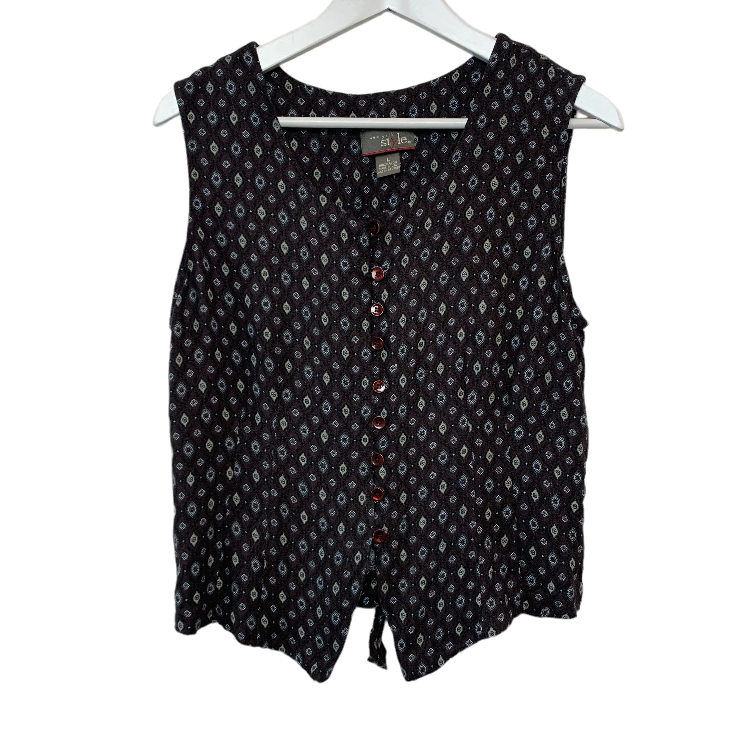 Vintage 90s New York Style Coordinating Vest and Pants Set