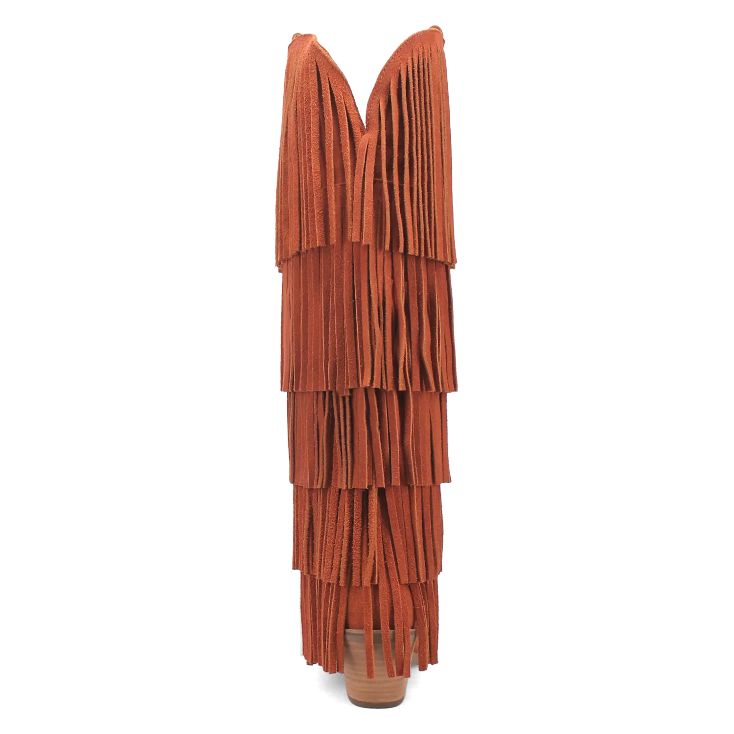 Wild Child Rust Suede Leather Fringe Boots (DS)
